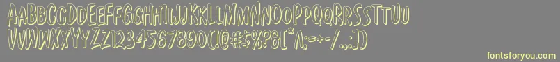 Kennebunkport3D Font – Yellow Fonts on Gray Background