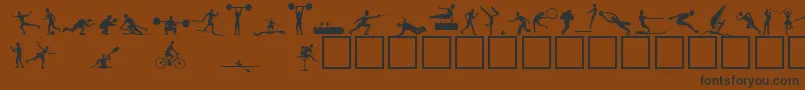 Athletes Font – Black Fonts on Brown Background