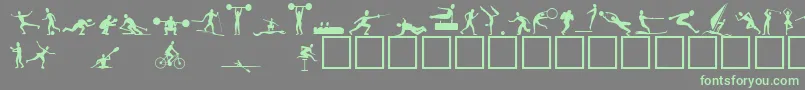 Athletes Font – Green Fonts on Gray Background