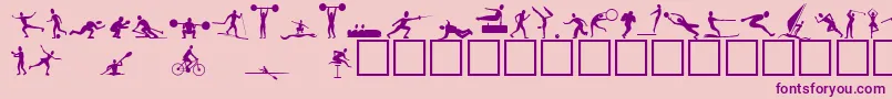 Athletes Font – Purple Fonts on Pink Background