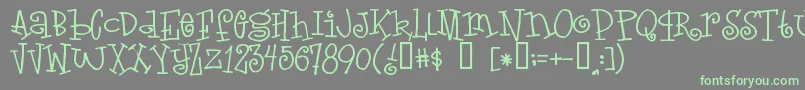 Loveletters Font – Green Fonts on Gray Background