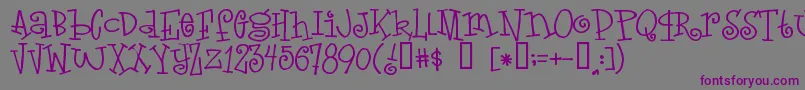Шрифт Loveletters – фиолетовые шрифты на сером фоне