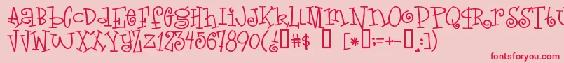 Loveletters Font – Red Fonts on Pink Background
