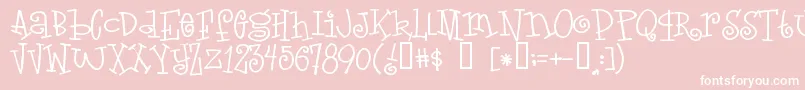 Loveletters Font – White Fonts on Pink Background