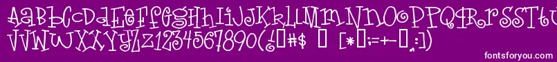 Loveletters Font – White Fonts on Purple Background