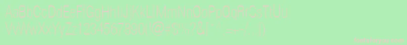 Helioscondthin Font – Pink Fonts on Green Background