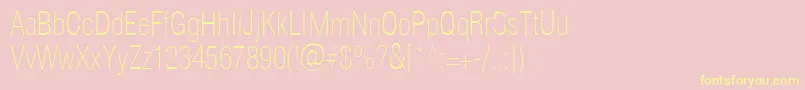 Helioscondthin Font – Yellow Fonts on Pink Background