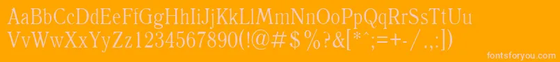Antiqua85n Font – Pink Fonts on Orange Background