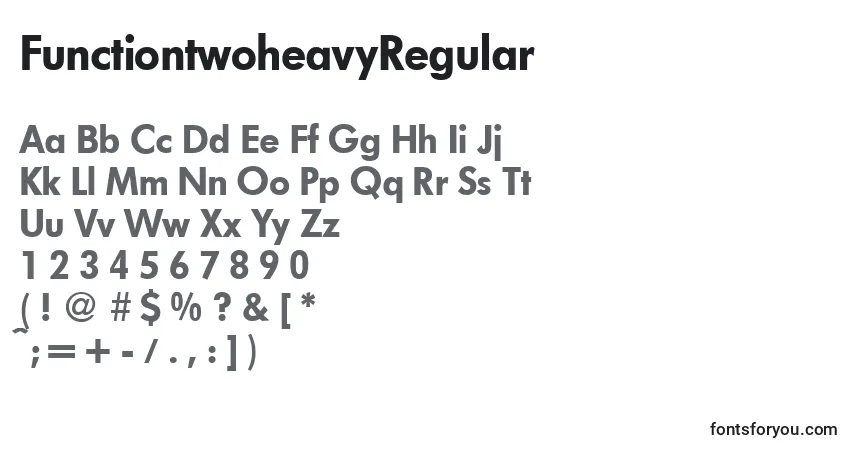 Czcionka FunctiontwoheavyRegular – alfabet, cyfry, specjalne znaki
