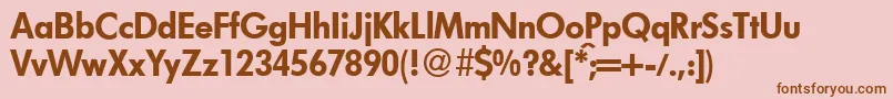 FunctiontwoheavyRegular Font – Brown Fonts on Pink Background