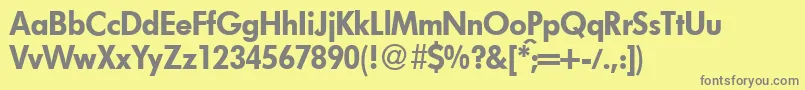 FunctiontwoheavyRegular Font – Gray Fonts on Yellow Background