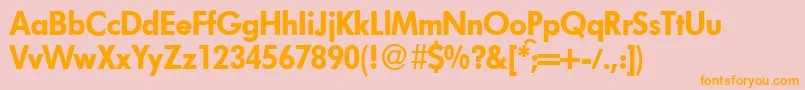 FunctiontwoheavyRegular Font – Orange Fonts on Pink Background