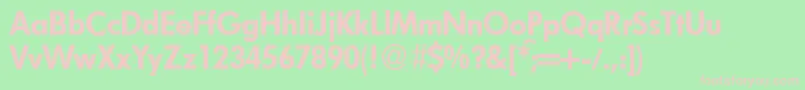 FunctiontwoheavyRegular Font – Pink Fonts on Green Background