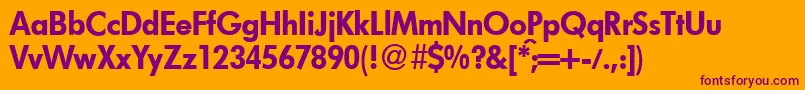 FunctiontwoheavyRegular Font – Purple Fonts on Orange Background