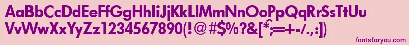 FunctiontwoheavyRegular Font – Purple Fonts on Pink Background