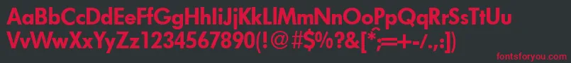 FunctiontwoheavyRegular Font – Red Fonts on Black Background