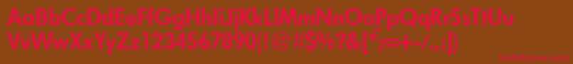 FunctiontwoheavyRegular Font – Red Fonts on Brown Background