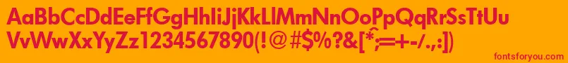FunctiontwoheavyRegular Font – Red Fonts on Orange Background