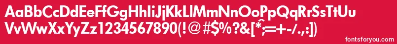 FunctiontwoheavyRegular Font – White Fonts on Red Background