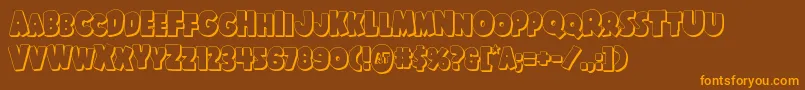 Shablagoo3D Font – Orange Fonts on Brown Background