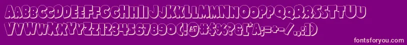 Shablagoo3D Font – Pink Fonts on Purple Background