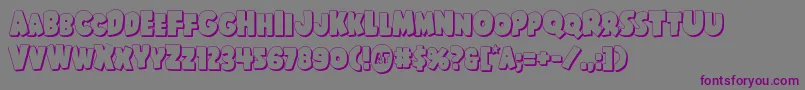 Shablagoo3D-fontti – violetit fontit harmaalla taustalla