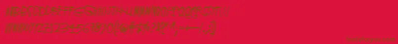 ScreamingRed2 Font – Brown Fonts on Red Background