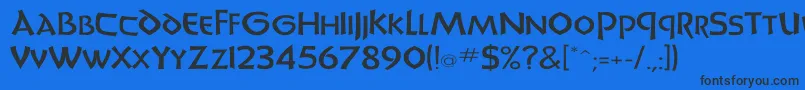 UnciadisWd Font – Black Fonts on Blue Background