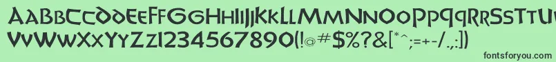 UnciadisWd Font – Black Fonts on Green Background