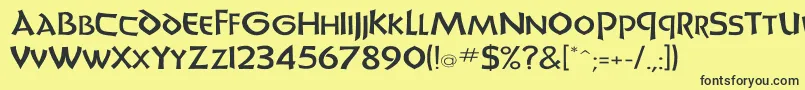 UnciadisWd Font – Black Fonts on Yellow Background