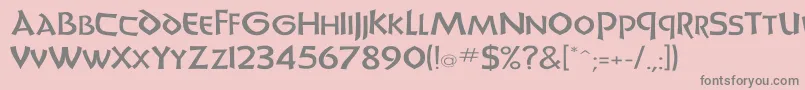 UnciadisWd Font – Gray Fonts on Pink Background