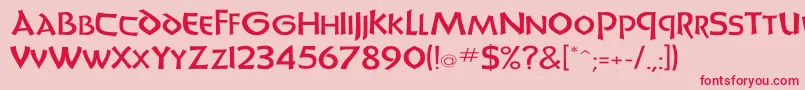 UnciadisWd Font – Red Fonts on Pink Background