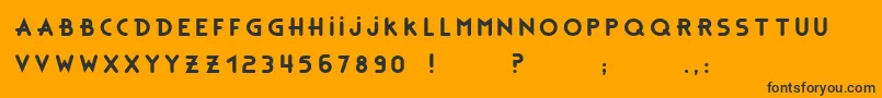 BonusBaseBc Font – Black Fonts on Orange Background