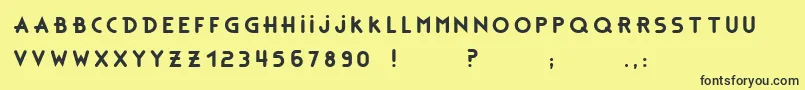 BonusBaseBc Font – Black Fonts on Yellow Background