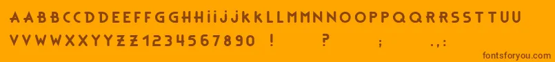 BonusBaseBc Font – Brown Fonts on Orange Background