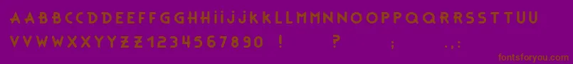 Шрифт BonusBaseBc – коричневые шрифты на фиолетовом фоне