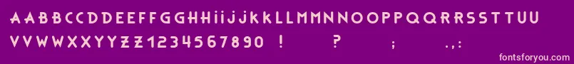 BonusBaseBc Font – Pink Fonts on Purple Background