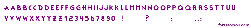 フォントBonusBaseBc – 白い背景に紫のフォント