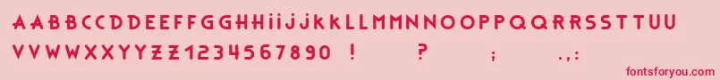 BonusBaseBc Font – Red Fonts on Pink Background