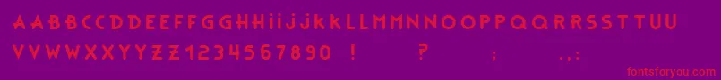 フォントBonusBaseBc – 紫の背景に赤い文字