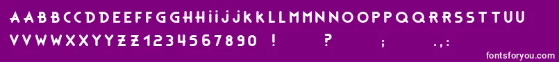 BonusBaseBc Font – White Fonts on Purple Background