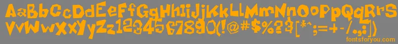 PraiseBob Font – Orange Fonts on Gray Background