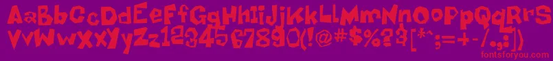 PraiseBob Font – Red Fonts on Purple Background