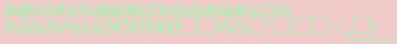 Walburga Font – Green Fonts on Pink Background