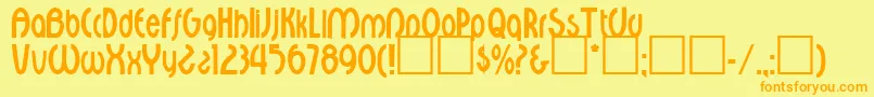 Walburga Font – Orange Fonts on Yellow Background