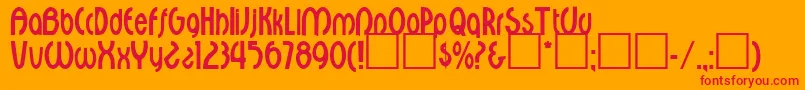 Walburga Font – Red Fonts on Orange Background