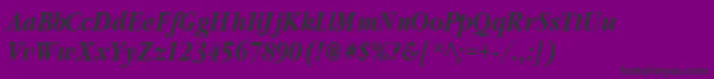 ClassicRussianBoldItalic.001.001 Font – Black Fonts on Purple Background