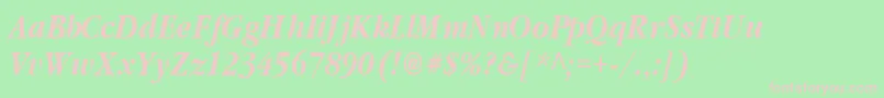 ClassicRussianBoldItalic.001.001 Font – Pink Fonts on Green Background