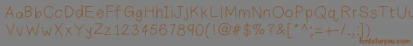 Plainprint Font – Brown Fonts on Gray Background
