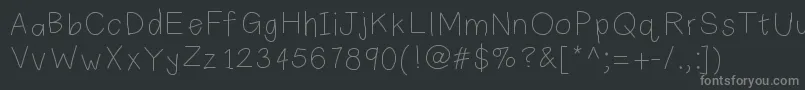 Шрифт Plainprint – серые шрифты на чёрном фоне
